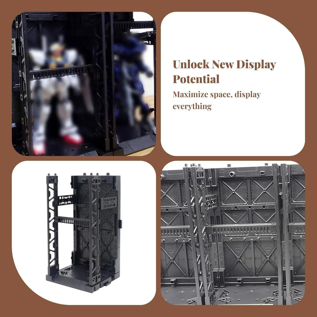 Universal Anime Tegneseriefigur Modell Oppbevaringsboks Sammenkoblingsbar Organizer Stabelbar for LEGO, Anime-modeller, Gundam-modeller