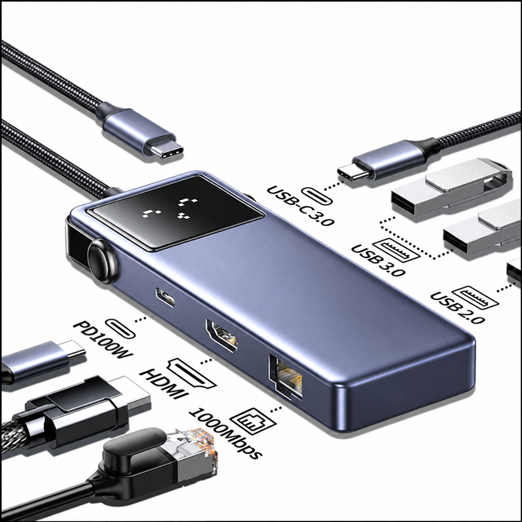 UGREEN Uno 7-i-1 USB-C-hub – 4K HDMI, USB 3.0 og Gigabit Ethernet