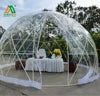 Geodetisk kuppeltelt for glamping – transparent 3,6 m