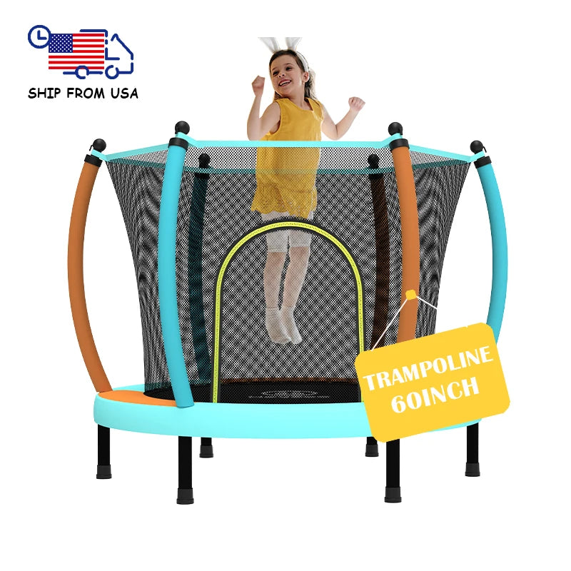Zoshine trampoline 60 tommer med sikkerhetsnett – for barn