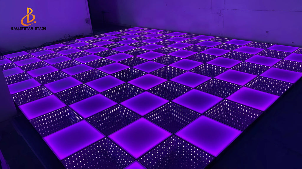 LED-dansegulv med 3D-speileffekt – modulbasert lyspanel