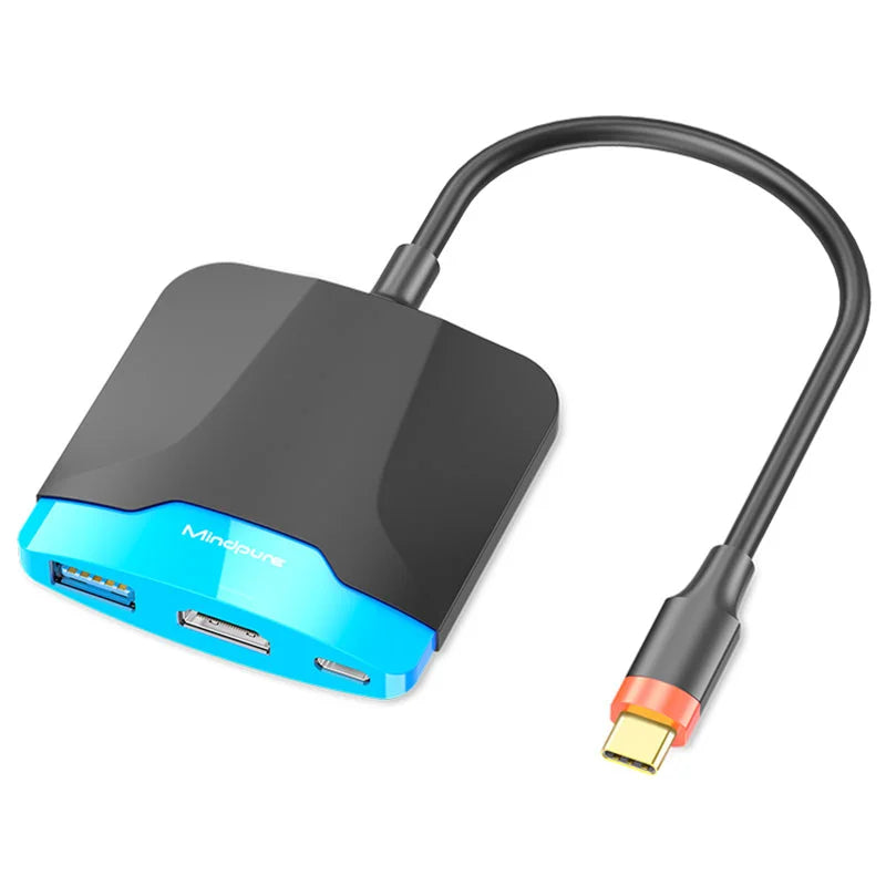 OEM 10-porters USB 3.0-hub, Type-C multiport-adapter, 10-i-1 dokkingstasjon med PD, HDMI og Ethernet for utvidelse på kontoret