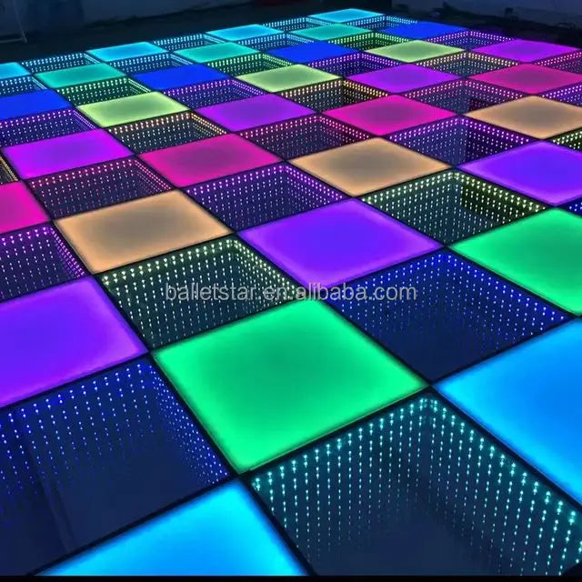 LED-dansegulv med 3D-speileffekt – modulbasert lyspanel