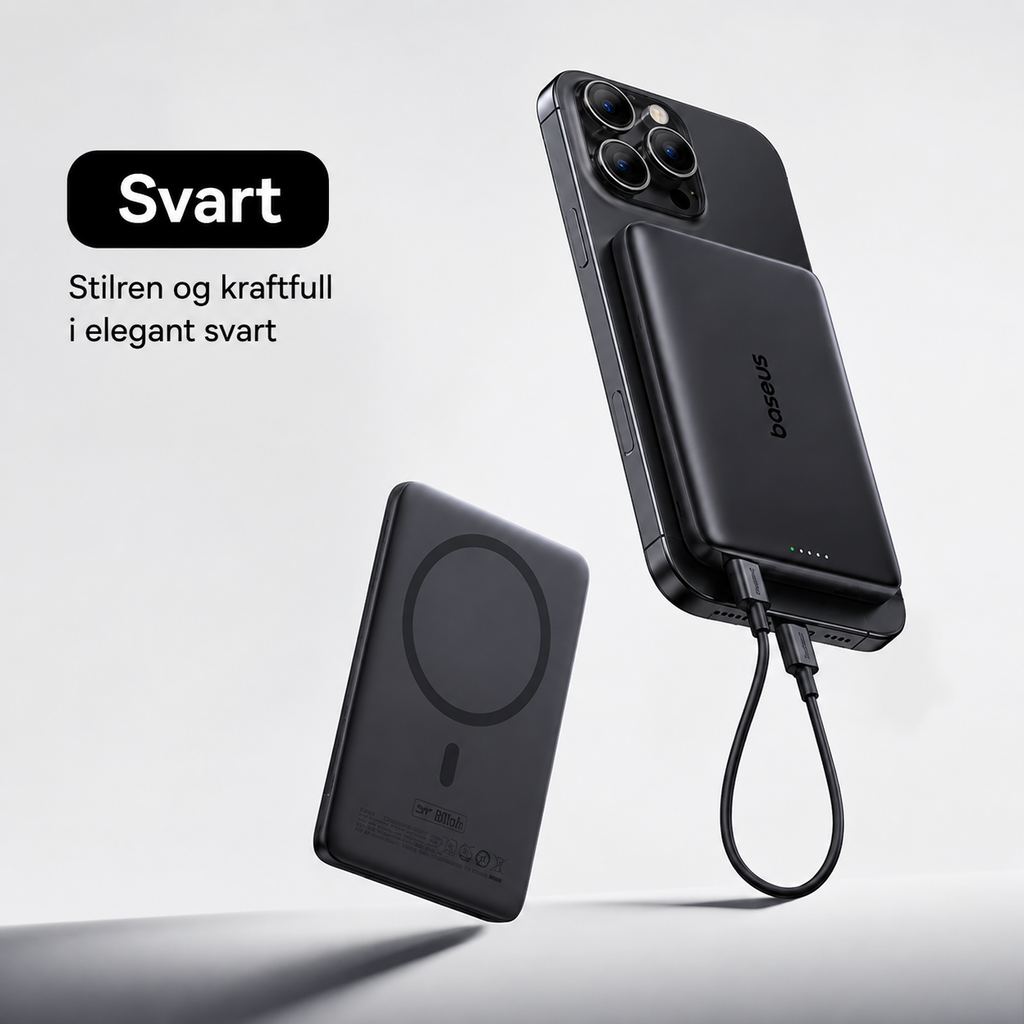 Baseus magnetisk powerbank med 5000 eller 10000 mAh