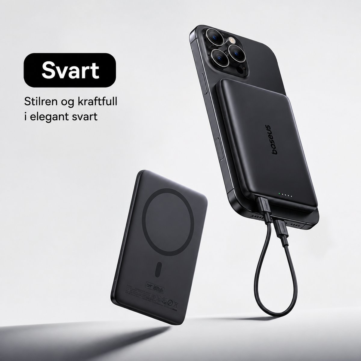 Baseus magnetisk powerbank med 5000 eller 10000 mAh