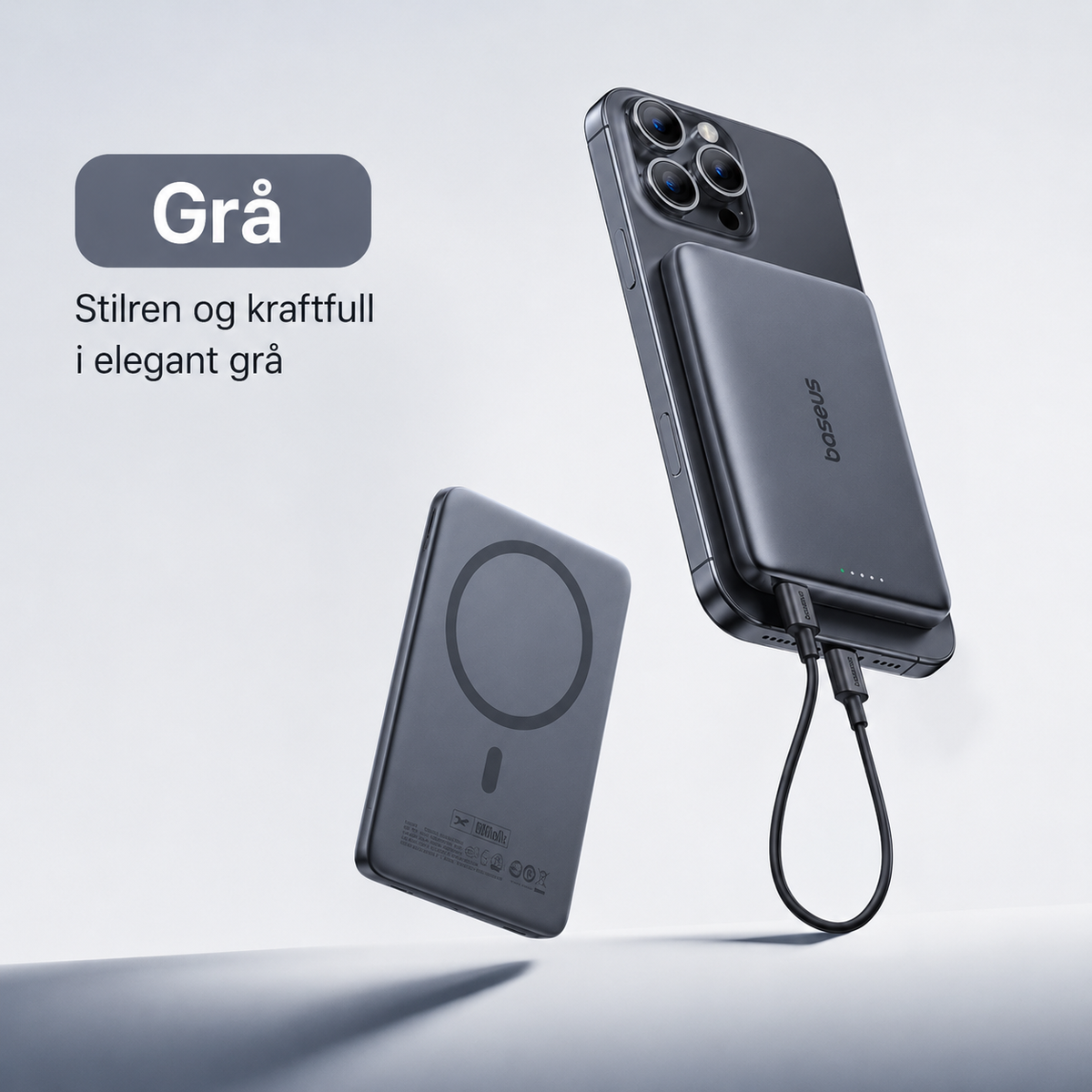 Baseus magnetisk powerbank med 5000 eller 10000 mAh