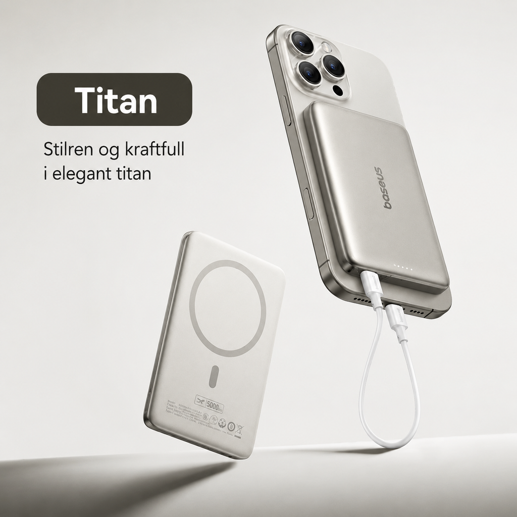 Baseus magnetisk powerbank med 5000 eller 10000 mAh