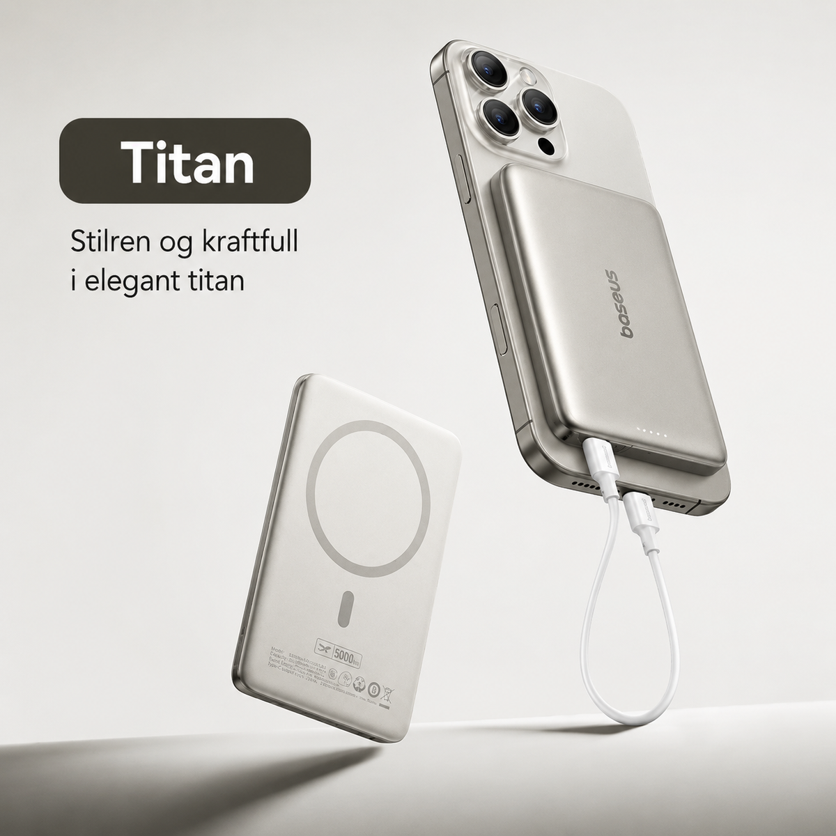 Baseus magnetisk powerbank med 5000 eller 10000 mAh