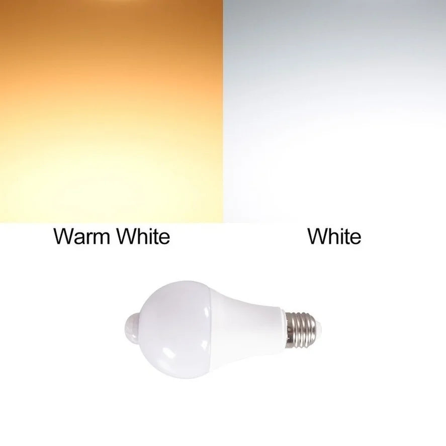 LED-lyspære med bevegelsessensor – E27, 12–18 W