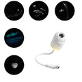 Mini Stjernehimmelprojektorlampe USB Bærbar Galaxy Nattlys for Soverom Soveatmosfære Dekor Gave