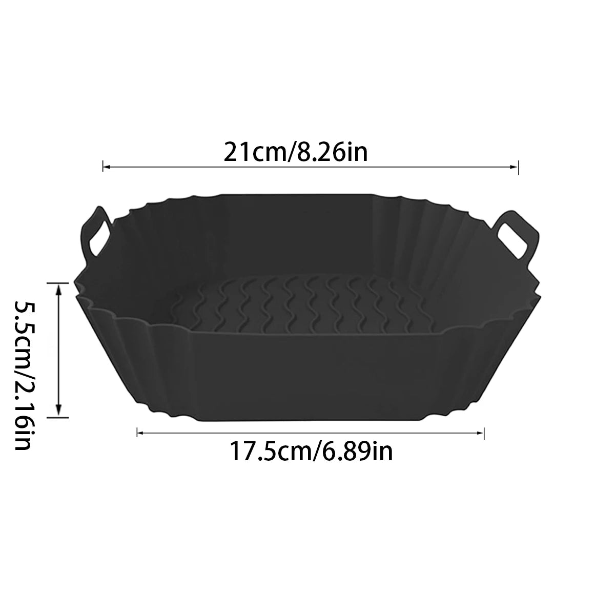 Silikonformer til airfryer, airfryer-kurv, kjøkkenredskap, gjenbrukbart bakebrett, non-stick pizzapanne, ovn og kjøkkentilbehør
