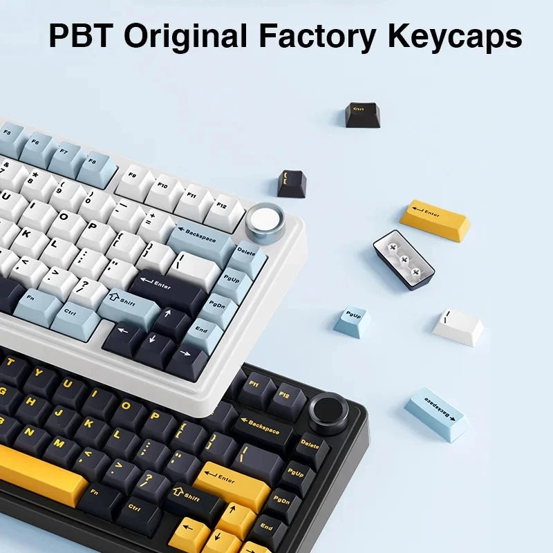 AULA F75 2.4G Trådløst/Bluetooth/Kablet Mekanisk Gamingtastatur RGB Tilpasset 75 % Layout OEM Profil Gasket Struktur