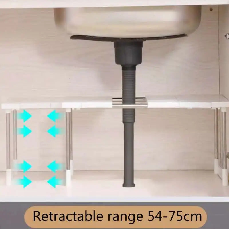 Uttrekkbar oppbevaringshylle – 54–74 cm