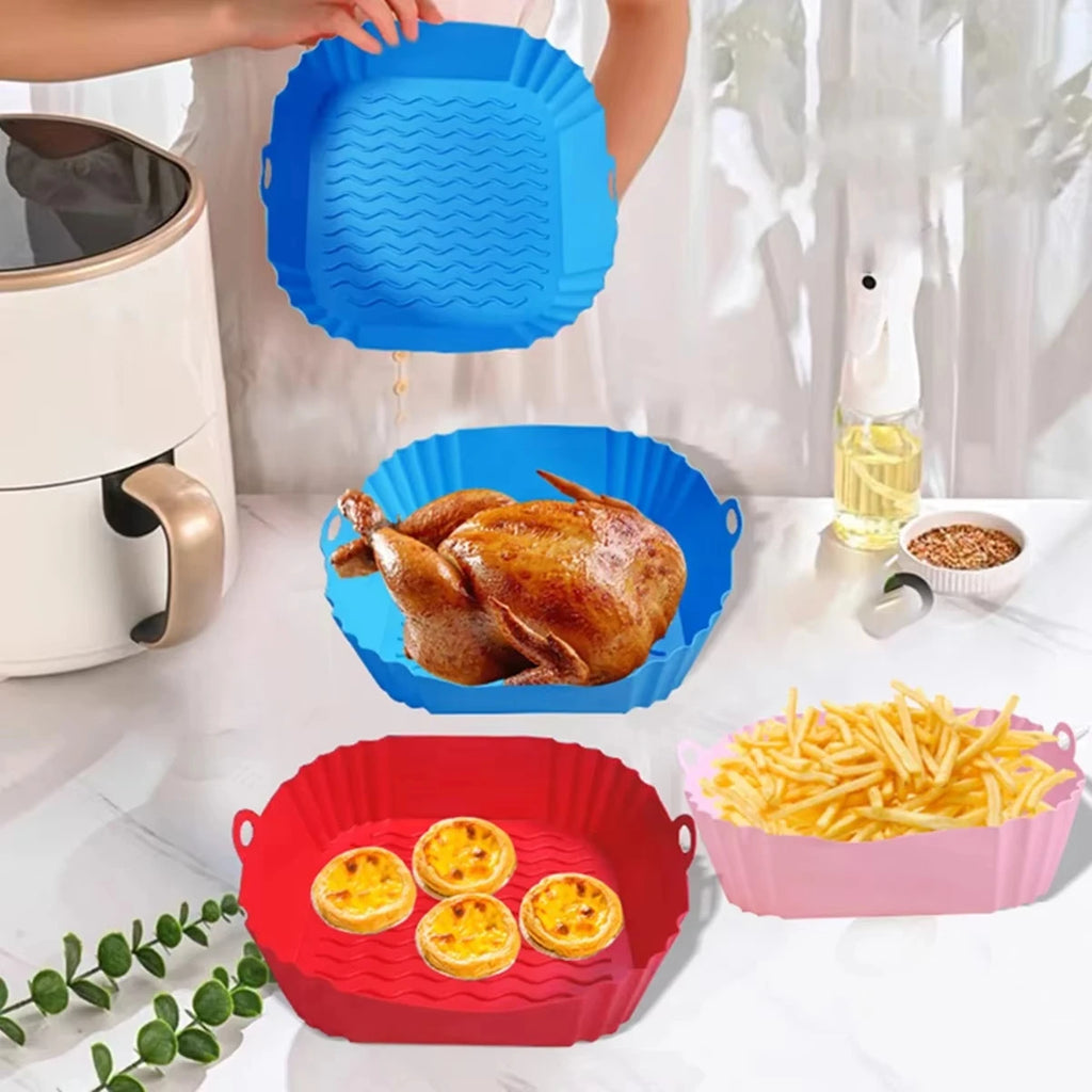 Gjenbrukbart silikoninnlegg til airfryer – 19 cm