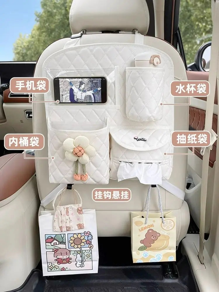 Car Seat Back Storage Bag Hanging Car Multi-function Storage Box Chair  Rear