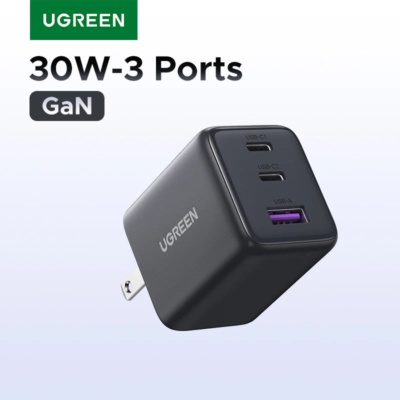 UGREEN Mini GaN USB-C-lader med 20 eller 30 W