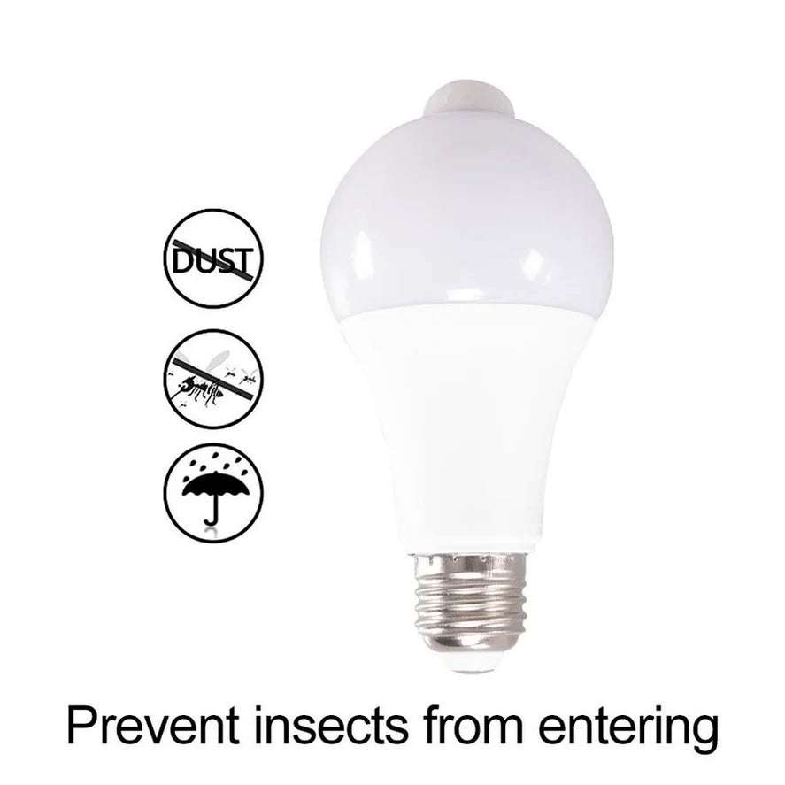 LED-lyspære med bevegelsessensor – E27, 12–18 W