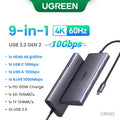 UGREEN 9-i-1 USB-C-hub med 4K HDMI, SD/TF, USB 3.0 og 100 W PD