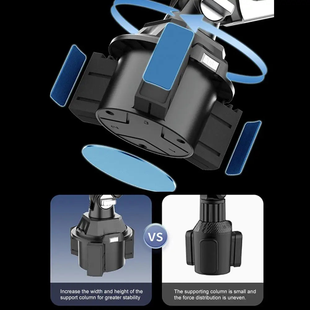Bilkoppholdernettbrett- og telefonfeste Universalt stativ med justerbar lang arm for iPad, Samsung Galaxy Tab, Kindle