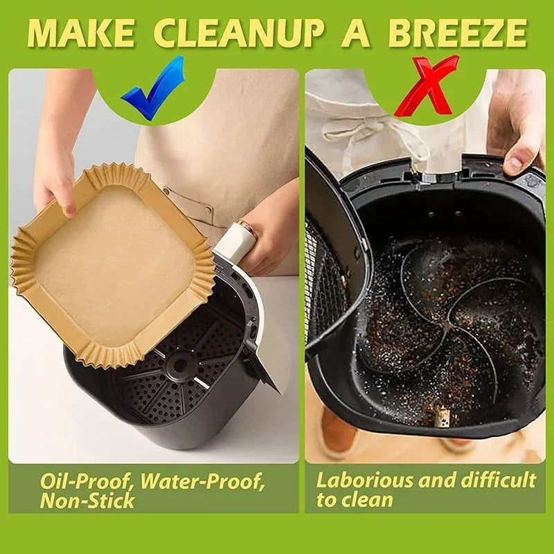 Bakepapirformer til airfryer