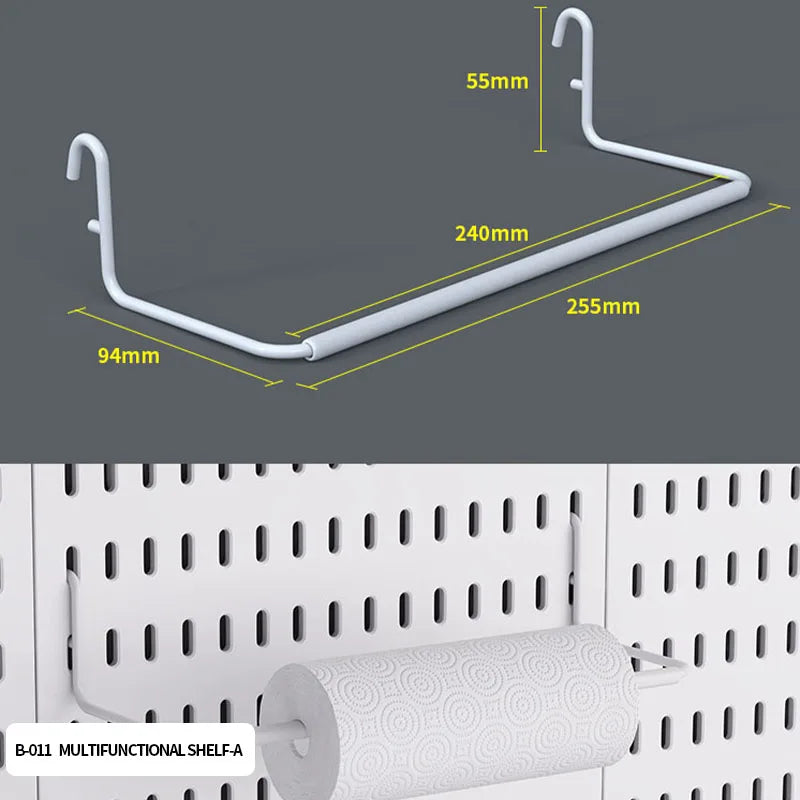 Home Study Storage Pegboard: Suitable for Displaying Figurines, Desk-Top Standing & Clip-On Storage for Furniture Items