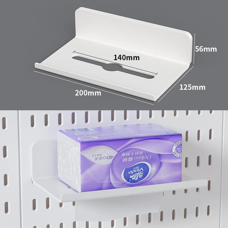 Home Study Storage Pegboard: Suitable for Displaying Figurines, Desk-Top Standing & Clip-On Storage for Furniture Items