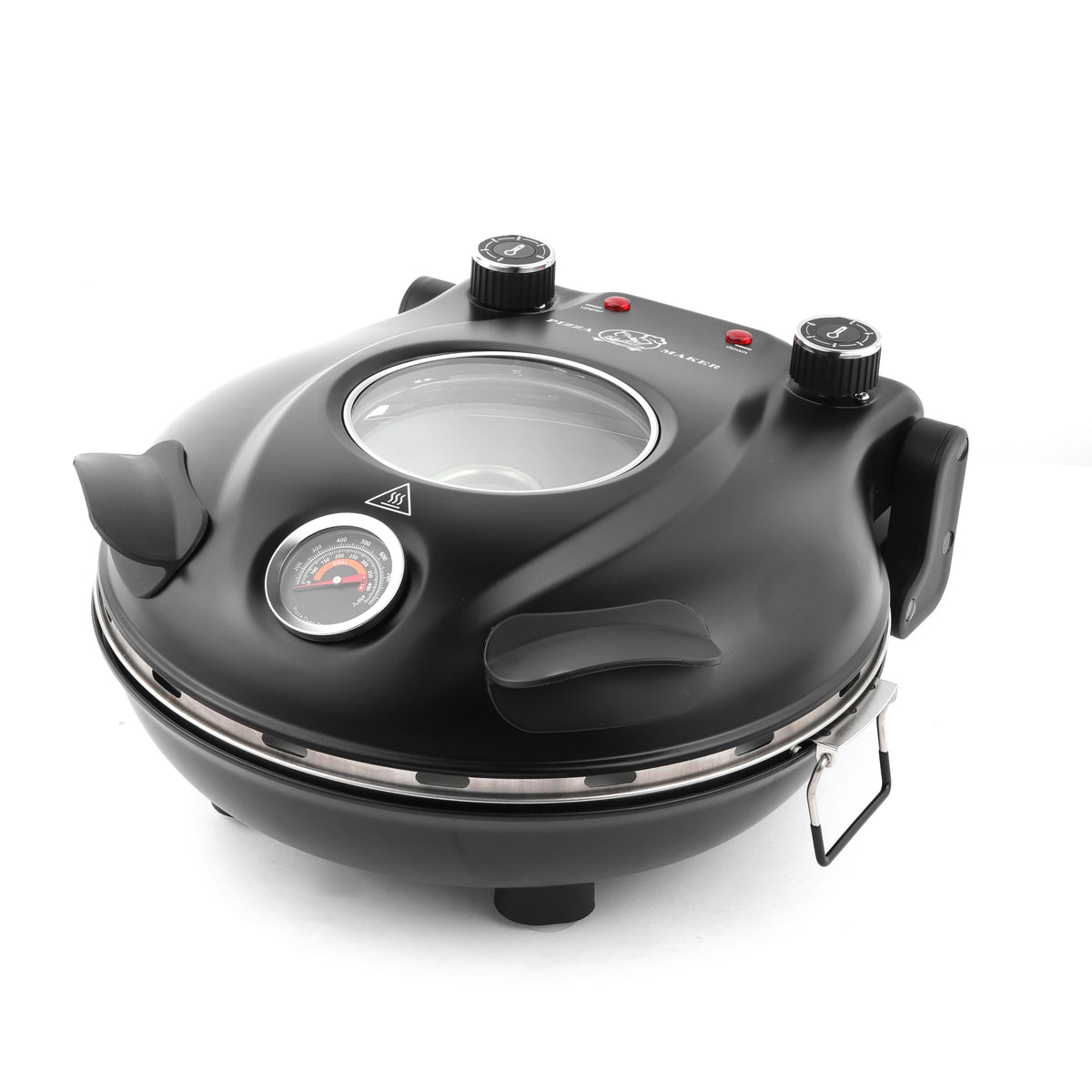Klaif elektrisk pizzamaskin, 420℃, 1200 watt, 5 separate temperaturnivåer, flammebestandig steinplate 1200W 32cm