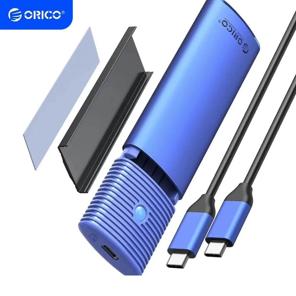 ORICO M.2 SSD-kabinett for NVMe/SATA – USB-C 10 Gbps, verktøyfri