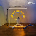 LED oppslagstavle DIY akryl nattlys 7 penner tegnebrett oppladbar RGB viskbar maleri tegnebrett barnebursdagsgave