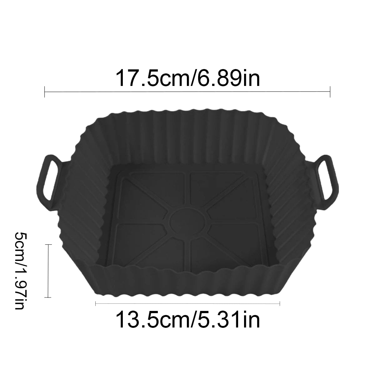 Silikonformer til airfryer, airfryer-kurv, kjøkkenredskap, gjenbrukbart bakebrett, non-stick pizzapanne, ovn og kjøkkentilbehør