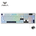 AULA F108 Pro gaming mekanisk tastatur, tremodus tilpassbart flertastskjerm RGB e-sport trådløst tastatur med TFT smartskjerm