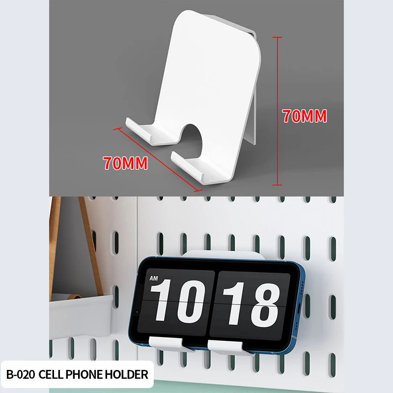 Home Study Storage Pegboard: Suitable for Displaying Figurines, Desk-Top Standing & Clip-On Storage for Furniture Items