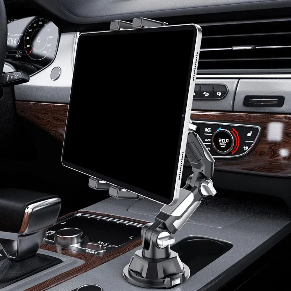 Bilkoppholdernettbrett- og telefonfeste Universalt stativ med justerbar lang arm for iPad, Samsung Galaxy Tab, Kindle