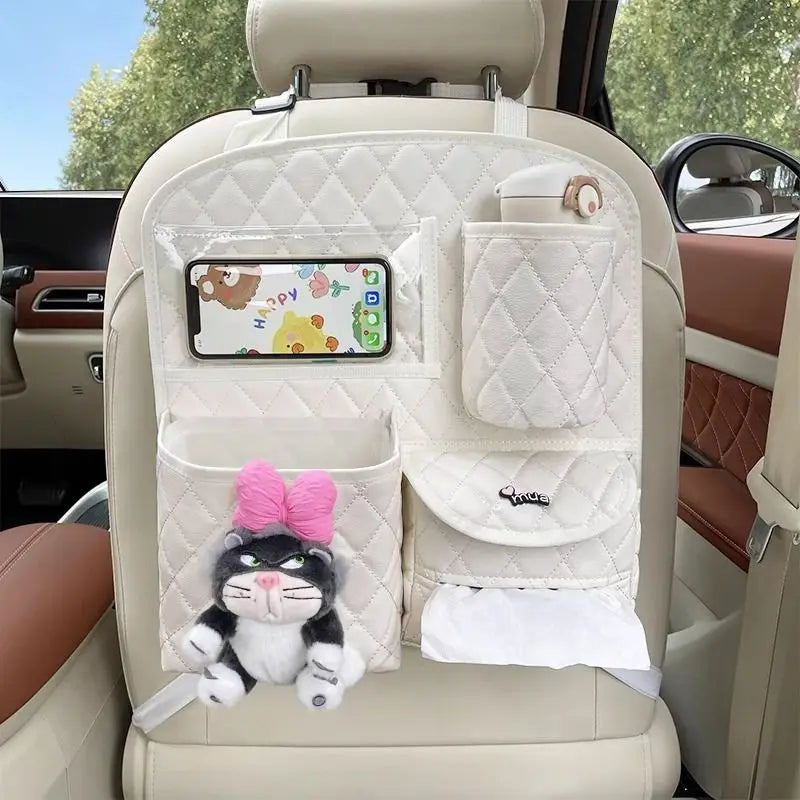 Car Seat Back Storage Bag Hanging Car Multi-function Storage Box Chair  Rear