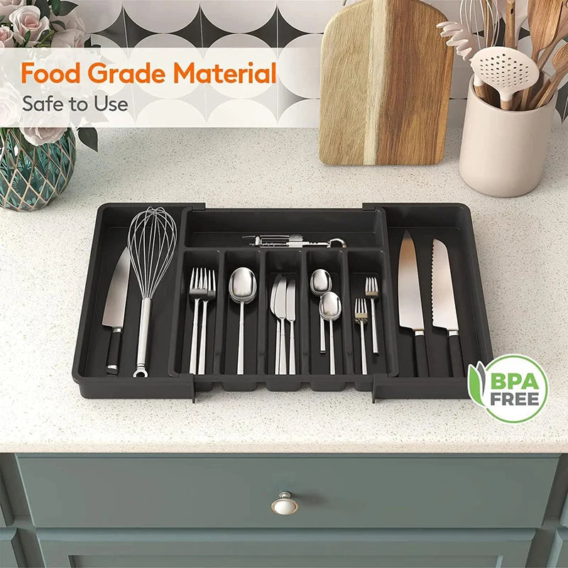 CSN001 uttrekkbar bestikkorganisator i PP-plast