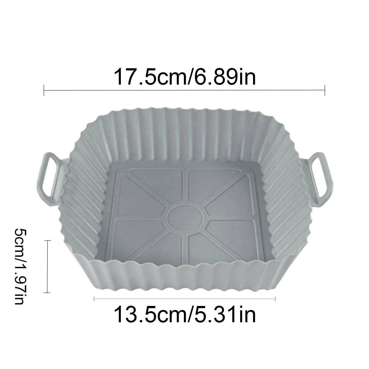 Silikonformer til airfryer, airfryer-kurv, kjøkkenredskap, gjenbrukbart bakebrett, non-stick pizzapanne, ovn og kjøkkentilbehør