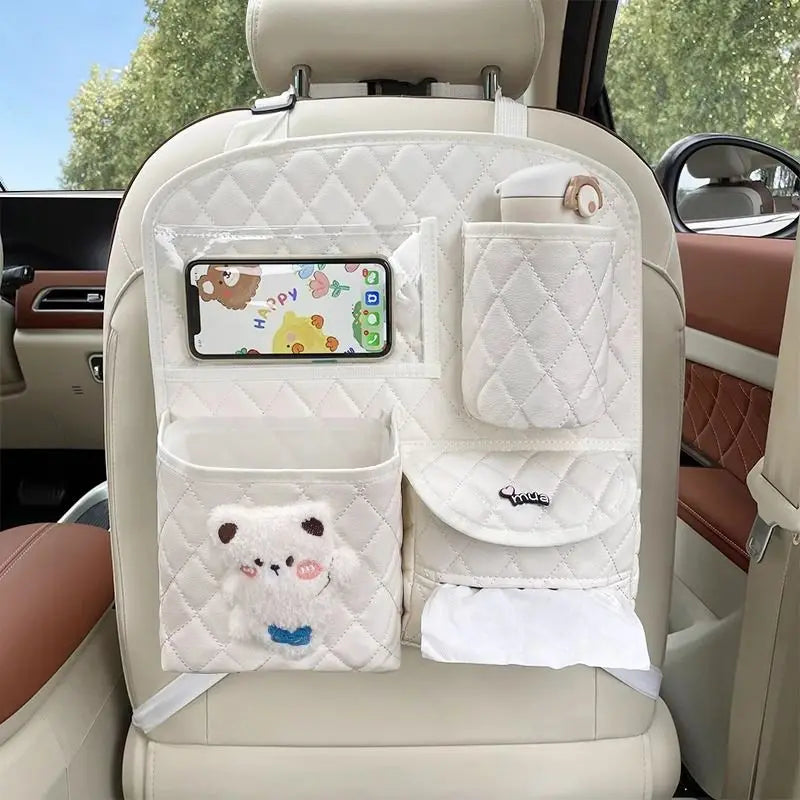 Car Seat Back Storage Bag Hanging Car Multi-function Storage Box Chair  Rear