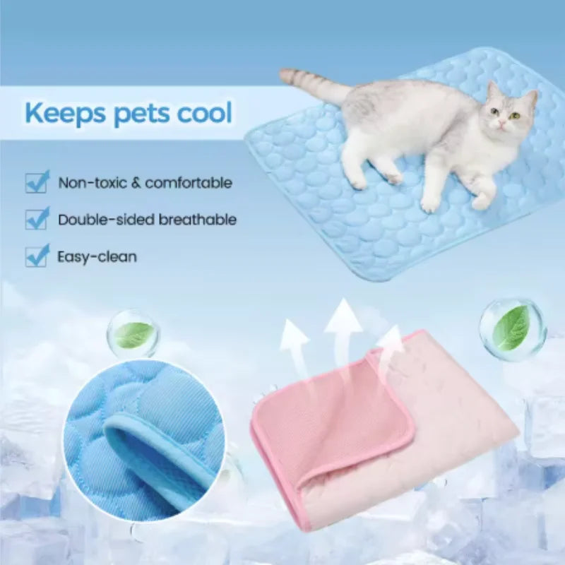 Kjølematte Hund Sommer Kald Seng Kjæledyr Ekstra Stor For Små Store Hunder Kjæledyrtilbehør Katt Slitesterkt Teppe Sofa Katt Ispute Teppe