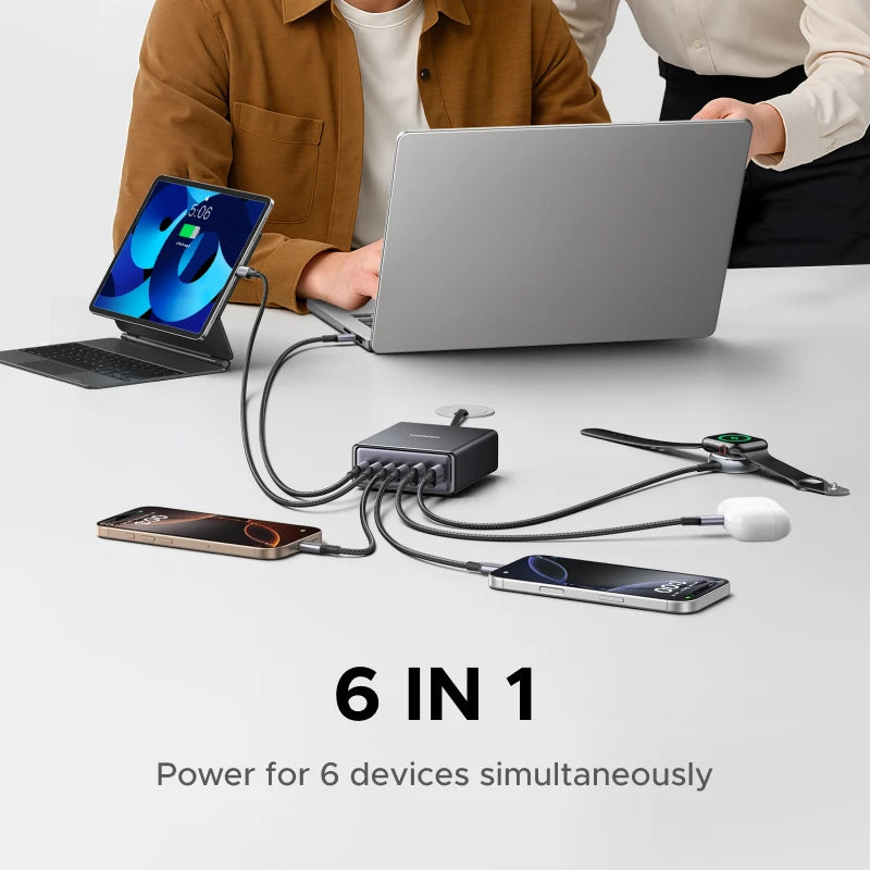 UGREEN CD328 6-i-1 GaN bordlader med opptil 100 W
