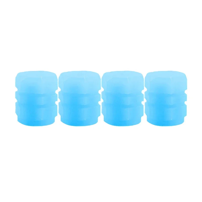 Luminous Valve Caps Fluorescent Night Car Tire Valve Caps Motorcycle Bike Glowing Decor Wheel Nozzles Tyre Cap Car Accessories