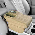 Multifunctional Car Armrest Cushion, Center Console Cover with Tissue Holder, Cup Slot and Side Pockets