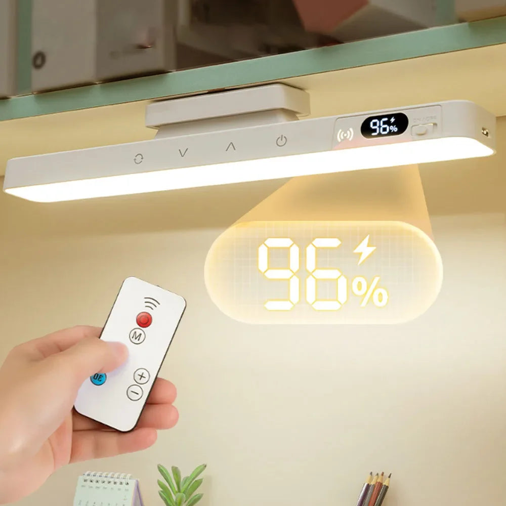Berøringsbordlampe, magnetisk skrivebordslampe med innebygd oppladbart batteri for lesing, skap, speil, nattbord – oppladbare nattlamper