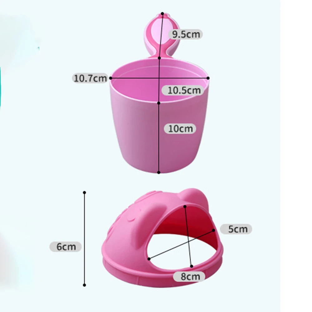 Søte tegneserie-badehetter for babyer, sjampokopp for småbarn, badekar for barn, babyshower-skjeer, hårvaskekopp for barn, badeverktøy for barn
