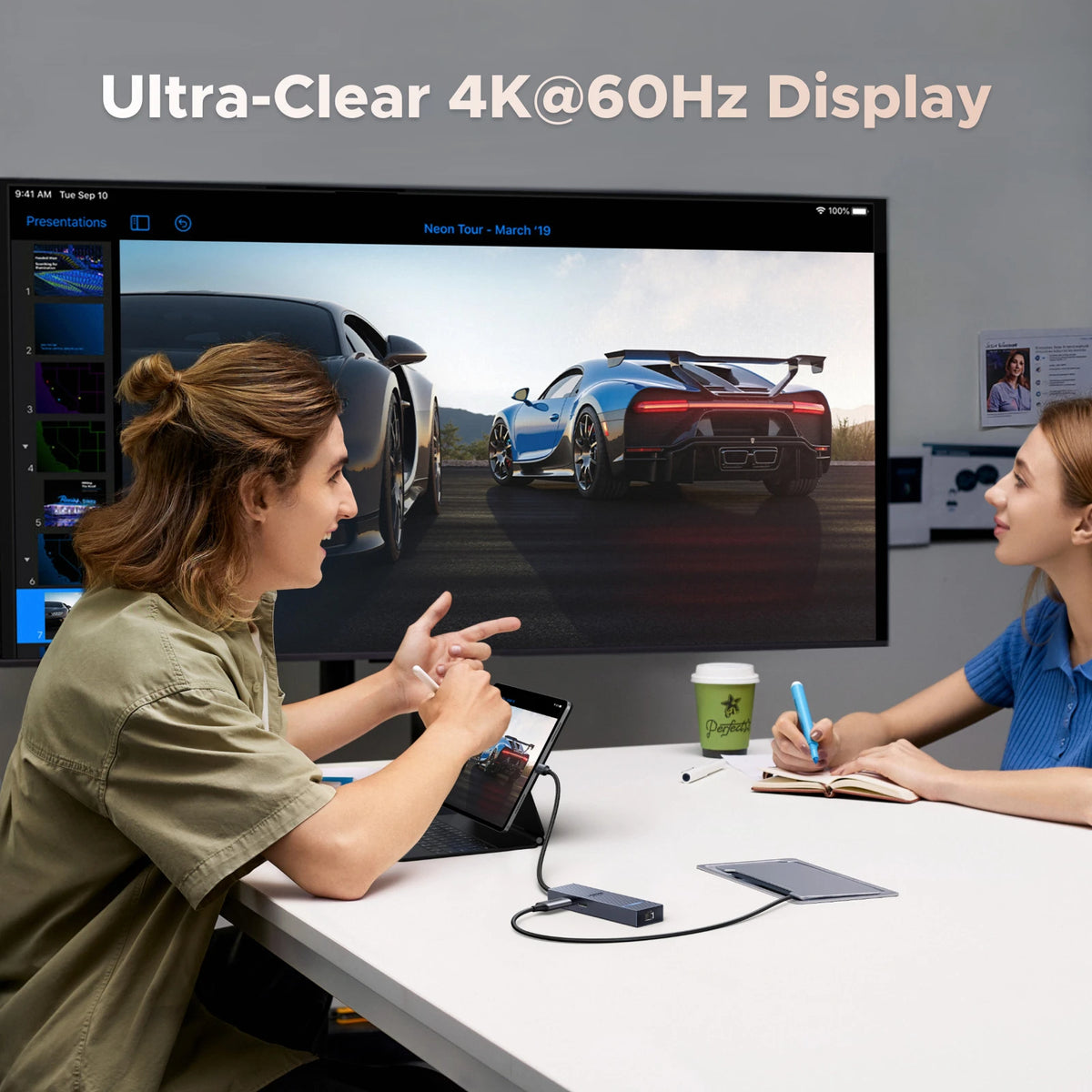 UGREEN 6-i-1 USB-C-hub med 4K 60Hz HDMI, Gigabit Ethernet og 100 W PD