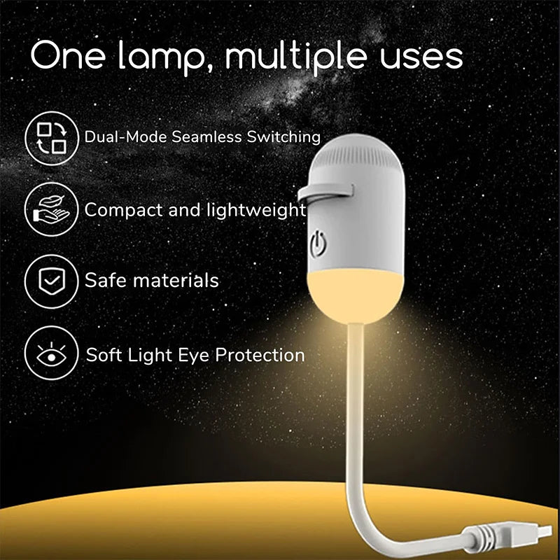 Mini Stjernehimmelprojektorlampe USB Bærbar Galaxy Nattlys for Soverom Soveatmosfære Dekor Gave