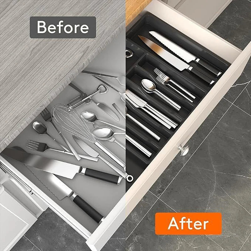 CSN001 uttrekkbar bestikkorganisator i PP-plast