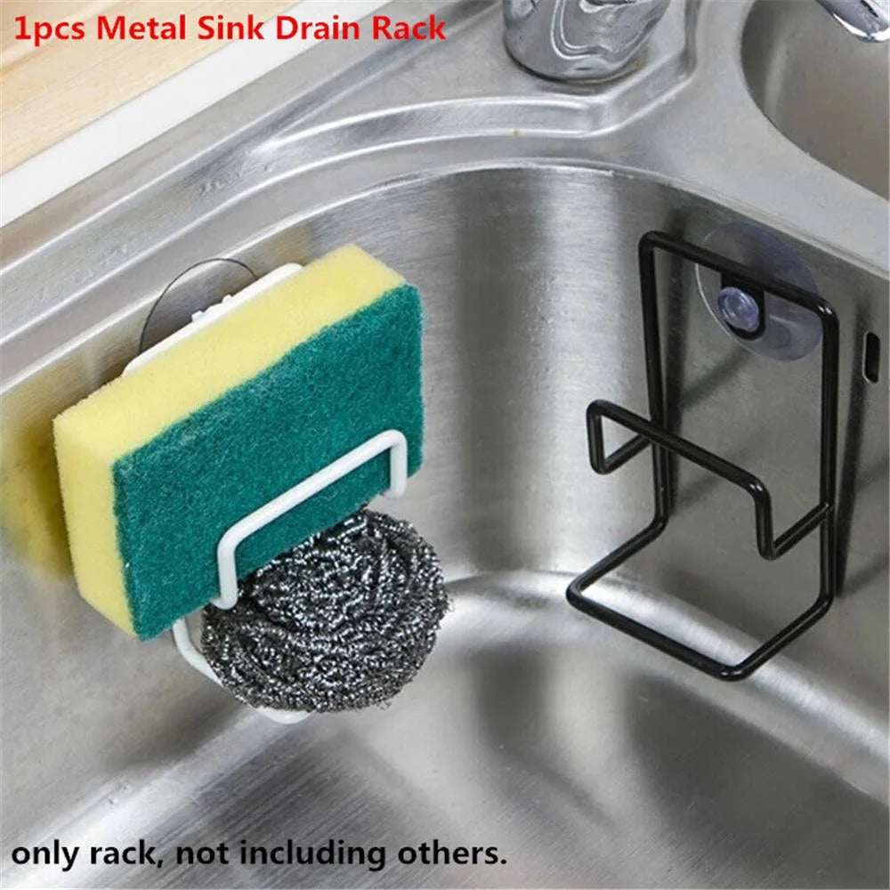 Svampholder i metall med sugekopp – 12 cm