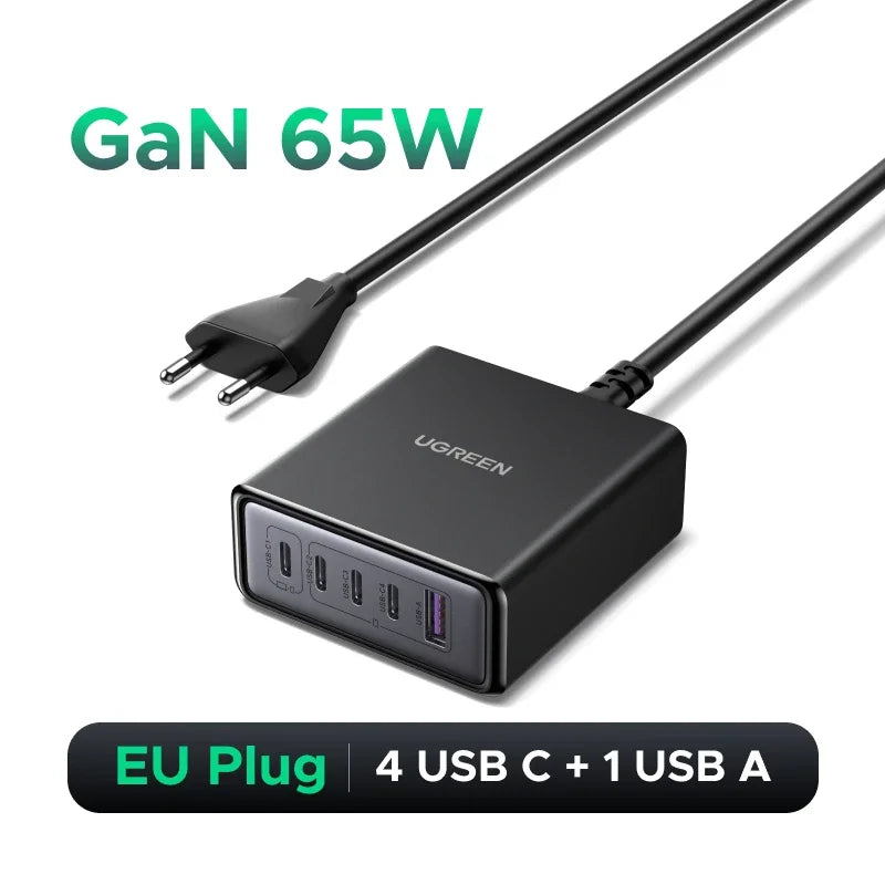 UGREEN CD328 6-i-1 GaN bordlader med opptil 100 W