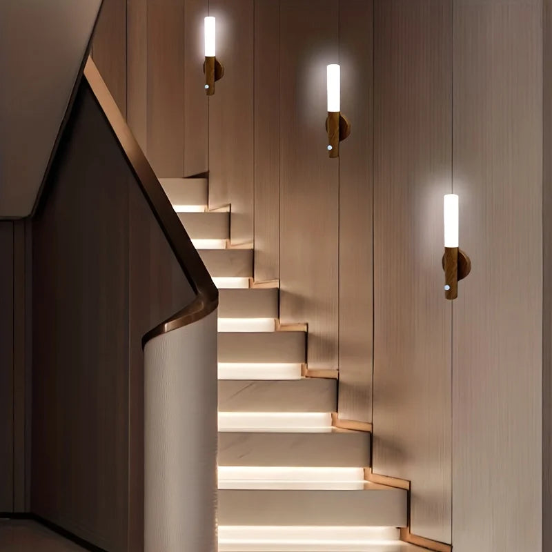 Oppladbar LED-sensorlampe med bevegelsessensor