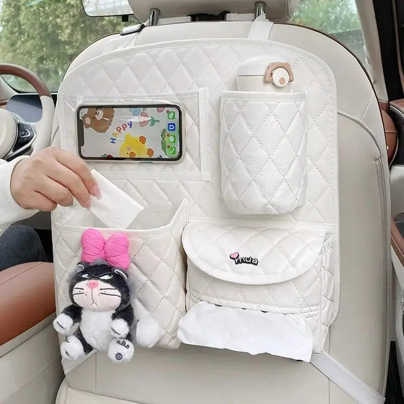 Car Seat Back Storage Bag Hanging Car Multi-function Storage Box Chair  Rear